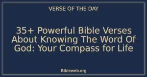 35+ Powerful Bible Verses About Knowing The Word Of God: Your Compass for Life