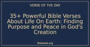 35+ Powerful Bible Verses About Life On Earth: Finding Purpose and Peace in God's Creation