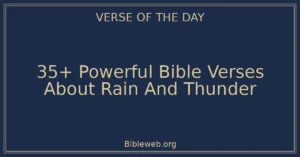 35+ Powerful Bible Verses About Rain And Thunder