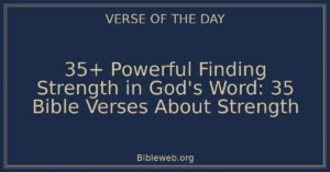35+ Powerful Finding Strength in God's Word: 35 Bible Verses About Strength