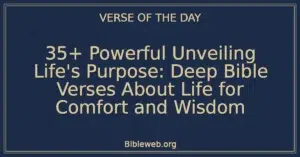 35+ Powerful Unveiling Life's Purpose: Deep Bible Verses About Life for Comfort and Wisdom