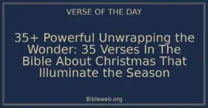 35+ Powerful Unwrapping the Wonder: 35 Verses In The Bible About Christmas That Illuminate the Season