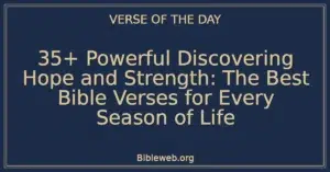 35+ Powerful Discovering Hope and Strength: The Best Bible Verses for Every Season of Life