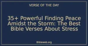 35+ Powerful Finding Peace Amidst the Storm: The Best Bible Verses About Stress