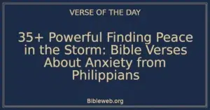 35+ Powerful Finding Peace in the Storm: Bible Verses About Anxiety from Philippians