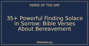 35+ Powerful Finding Solace in Sorrow: Bible Verses About Bereavement