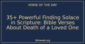 35+ Powerful Finding Solace in Scripture: Bible Verses About Death of a Loved One