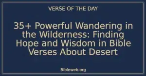 35+ Powerful Wandering in the Wilderness: Finding Hope and Wisdom in Bible Verses About Desert