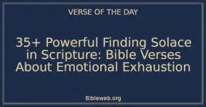 35+ Powerful Finding Solace in Scripture: Bible Verses About Emotional Exhaustion