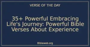 35+ Powerful Embracing Life's Journey: Powerful Bible Verses About Experience