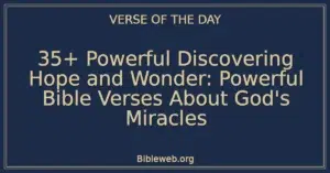 35+ Powerful Discovering Hope and Wonder: Powerful Bible Verses About God's Miracles