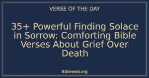 35+ Powerful Finding Solace in Sorrow: Comforting Bible Verses About Grief Over Death