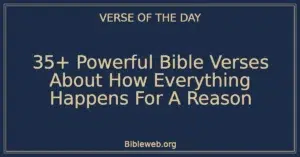 35+ Powerful Bible Verses About How Everything Happens For A Reason