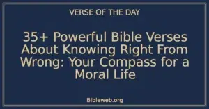 35+ Powerful Bible Verses About Knowing Right From Wrong: Your Compass for a Moral Life