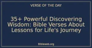 35+ Powerful Discovering Wisdom: Bible Verses About Lessons for Life's Journey