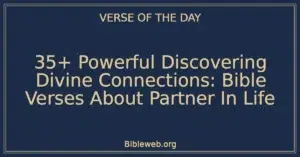 35+ Powerful Discovering Divine Connections: Bible Verses About Partner In Life