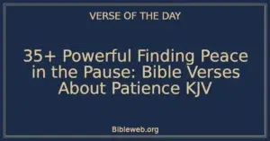 35+ Powerful Finding Peace in the Pause: Bible Verses About Patience KJV