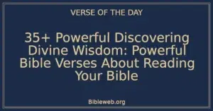 35+ Powerful Discovering Divine Wisdom: Powerful Bible Verses About Reading Your Bible