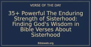 35+ Powerful The Enduring Strength of Sisterhood: Finding God's Wisdom in Bible Verses About Sisterhood