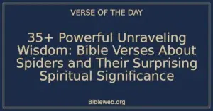 35+ Powerful Unraveling Wisdom: Bible Verses About Spiders and Their Surprising Spiritual Significance