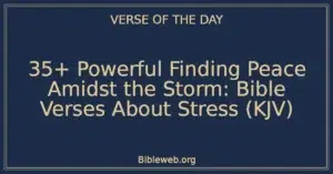 35+ Powerful Finding Peace Amidst the Storm: Bible Verses About Stress (KJV)