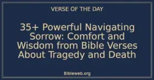 35+ Powerful Navigating Sorrow: Comfort and Wisdom from Bible Verses About Tragedy and Death