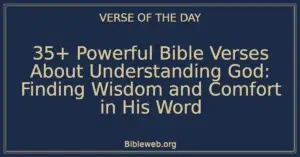 35+ Powerful Bible Verses About Understanding God: Finding Wisdom and Comfort in His Word