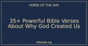 35+ Powerful Bible Verses About Why God Created Us