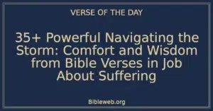 35+ Powerful Navigating the Storm: Comfort and Wisdom from Bible Verses in Job About Suffering