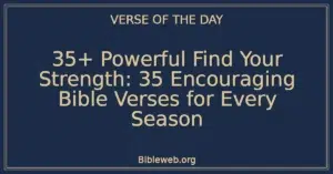 35+ Powerful Find Your Strength: 35 Encouraging Bible Verses for Every Season
