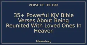 35+ Powerful KJV Bible Verses About Being Reunited With Loved Ones In Heaven