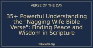 35+ Powerful Understanding the "Nagging Wife Bible Verse": Finding Peace and Wisdom in Scripture