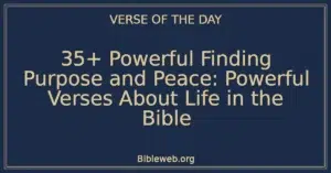 35+ Powerful Finding Purpose and Peace: Powerful Verses About Life in the Bible