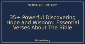 35+ Powerful Discovering Hope and Wisdom: Essential Verses About The Bible