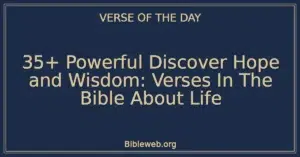 35+ Powerful Discover Hope and Wisdom: Verses In The Bible About Life