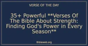 35+ Powerful **Verses Of The Bible About Strength: Finding God's Power in Every Season**