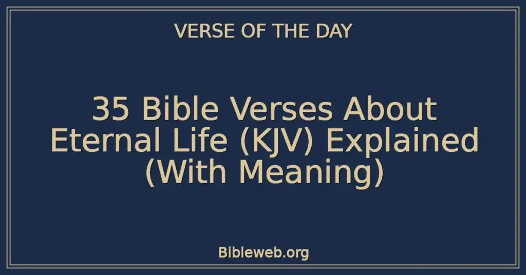 35 Bible Verses About Eternal Life (KJV) Explained (With Meaning)
