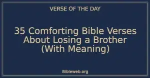 35 Comforting Bible Verses About Losing a Brother (With Meaning)