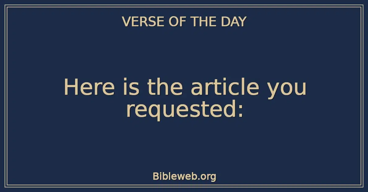 Here is the article you requested: