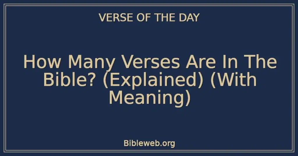 How Many Verses Are In The Bible? (Explained) (With Meaning)