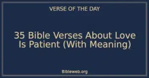 35 Bible Verses About Love Is Patient (With Meaning)