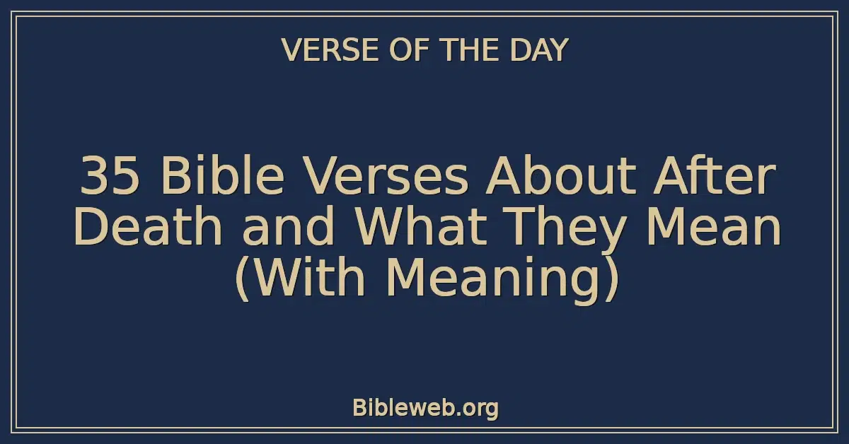 35 Bible Verses About After Death and What They Mean (With Meaning)