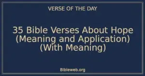 35 Bible Verses About Hope (Meaning and Application) (With Meaning)
