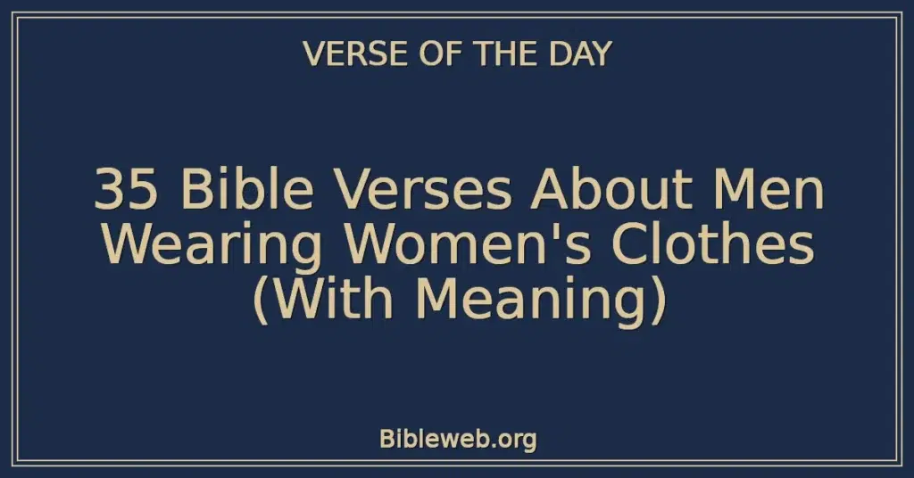 35 Bible Verses About Men Wearing Women's Clothes (With Meaning)