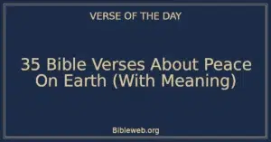 35 Bible Verses About Peace On Earth (With Meaning)